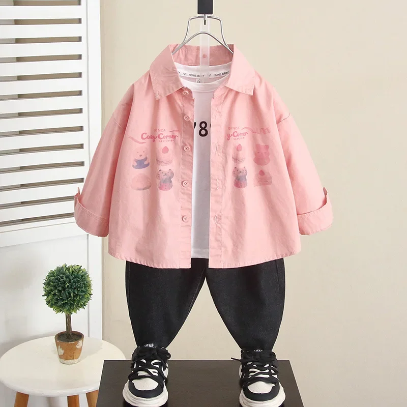 Thin Long Sleeve Children's Shirt Spring Autumn Style Baby Boy Clothes New Hot Sale Of The Season Korean System Spring Summer Fa
