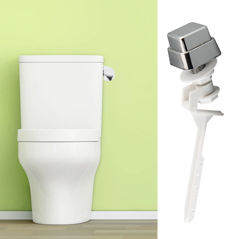 

Universal Push Button Toilet Flush Kit Side Mount Water Tank Trip Lever Handle Accessories Bathroom Parts