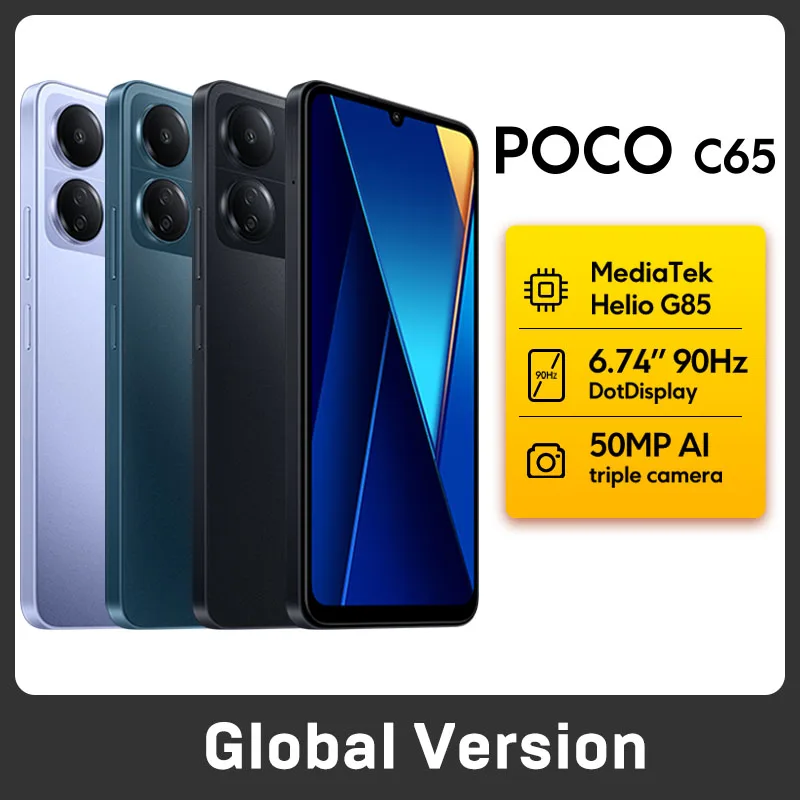 【SIMフリー】POCO C65 8GB RAM 256GB ROM ケース付 POCO C65 Factory Unlocked Dual SIM 8GB RAM 256GB STORAGE