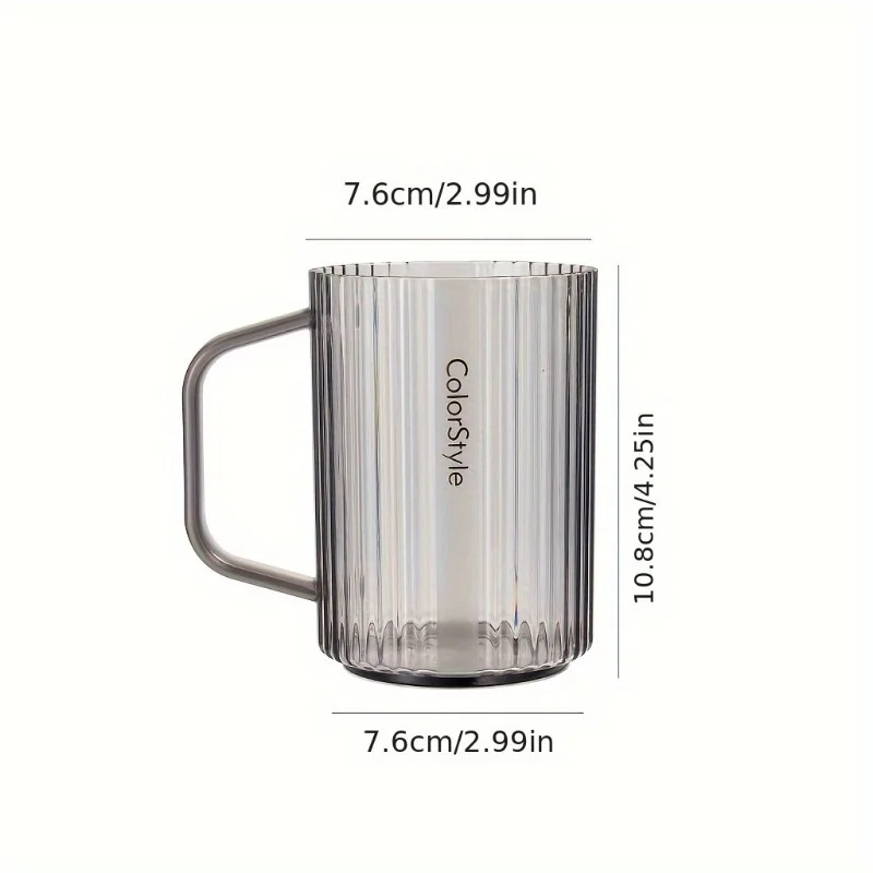 1 bicchiere per spazzolino da denti semplice e minimalista, in tinta unita, per collutorio, ideale per uso domestico. Bicchiere in plastica con manico, perfetto per gargarismi e bagno._voghion.com