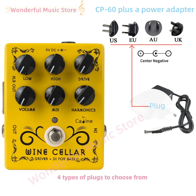 CalineCP60WineCellarBassDriverDIboxEffectsPedalTrueBypass