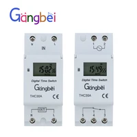 Weekly 7 Days Programmable Digital TIME SWITCH Relay Timer Control AC 220V 230V 110V DC24V 12V THC30 30A Din Rail Mount 2