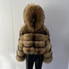 BEIZIRU Real Raccoon Fur Coat Women Winter Long Sleeve Natural Luxury Jackets  Thick  Top 4