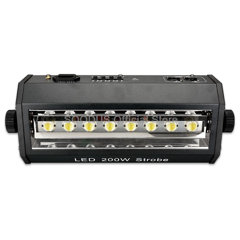 200W LED Strobe Light High-Powered Flashing Stage Lighting with Sound Control DMX512 Flash Strobe Lighting for DJ Club Party Bar