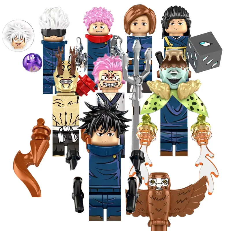 

Jujutsu Kaisen Blocks Itadori Yuji Megumi Gojo Satoru Geto Rogo Mahito Hanao Mini Action Toy Figures Building Blocks Kids Gifts