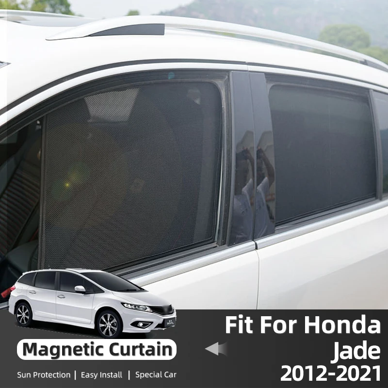 

For Honda Jade 2012-2021 Magnetic Car Sunshade Front Windshield Curtain Rear Side Window Sun Shade Shield