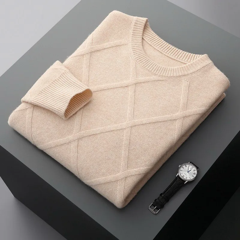 

Woollen Sweater O-Neck Men's Winter Cashmere Korean Autumn Winter Warm Jumper Pullovers Pull Homme Fit Male Knit Sweatshirts