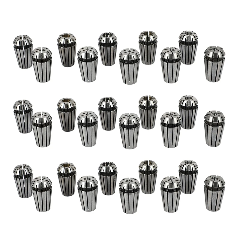 

Hot 30Pcs/Set Ultra Precision ER16 1-10MM Spring Collet Set For CNC Milling Lathe Tool Engraving Machine