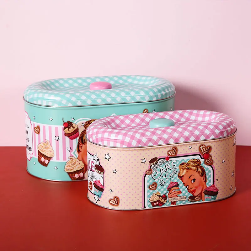 

Retro Tin Small Box Desktop Storage Box Snack Storage Box Dried Fruit Candy Snack Cookie Box