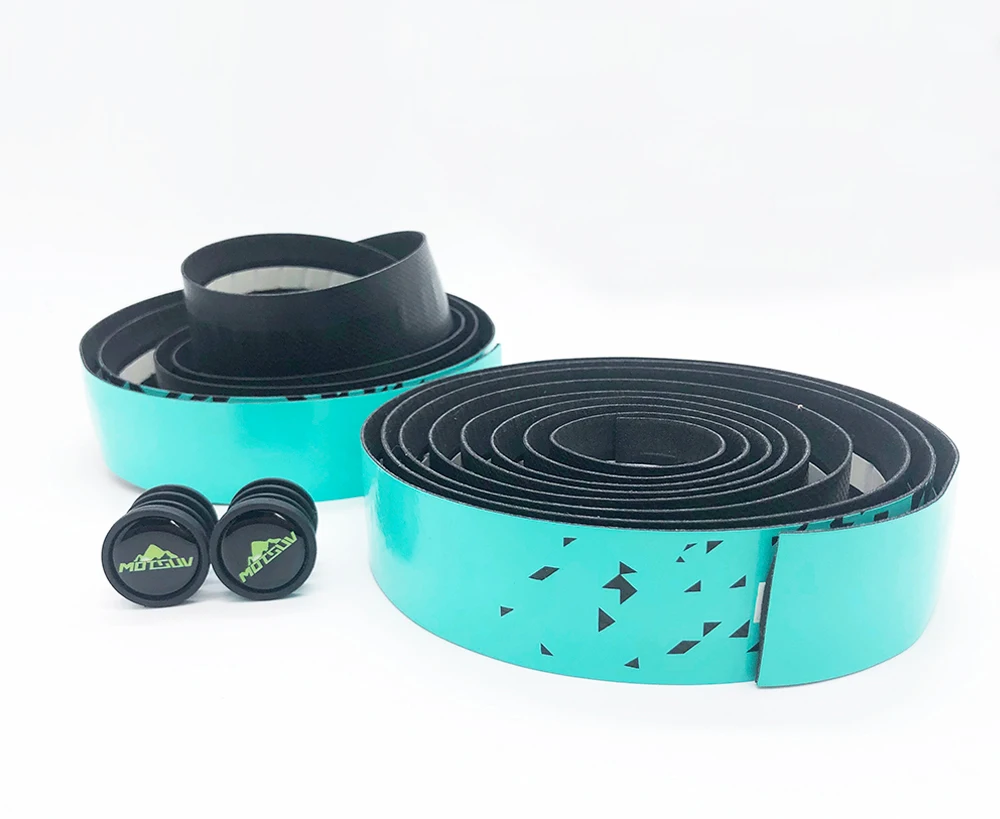 

Road Bike Bicycle Bar Tape Handlebar Tapes EVA/PU Soft Anti-Vibration Wrap Bianchi Green Triangular gradient pattern