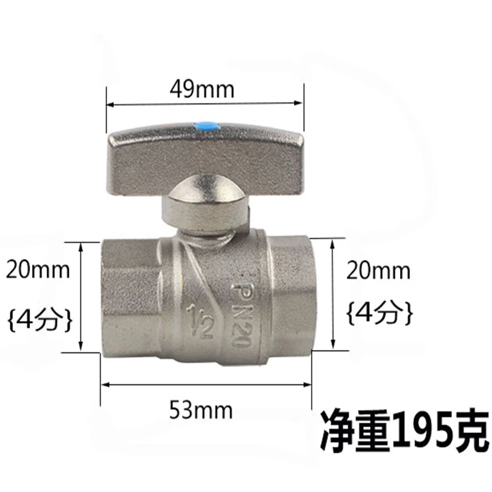 Full Diameter Copper Ball Valve Thickened Dn15 / Dn20 Copper Ball Core Straight Through Hot And Cold Water Switch Valve
