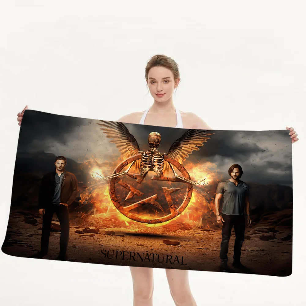 Supernatural SPN Dean And Sam Beach Towel Colorful Bath Towels For Girl Microfiber Quick Dry Custom Sand Free Beach Yoga Spa Gym 5