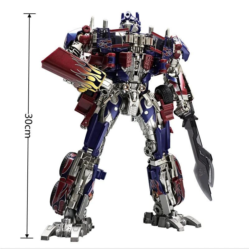 30CM 변신 옵티머스 프라임 범블비 메가트론 블랙 골드 로봇 장난감 합금 스타 커맨더 트럭 자동차 장난감 액션 피규어 선물