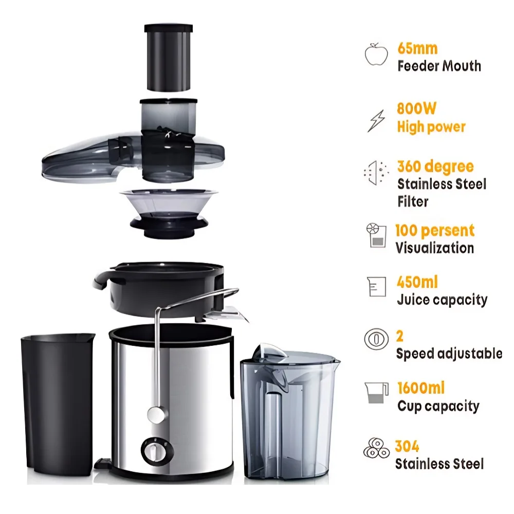IMESA Juicer Household Multifunctional Juice Residue Separation Stainless Steel Automatic Fruit And Vegetable Squeezer 3
