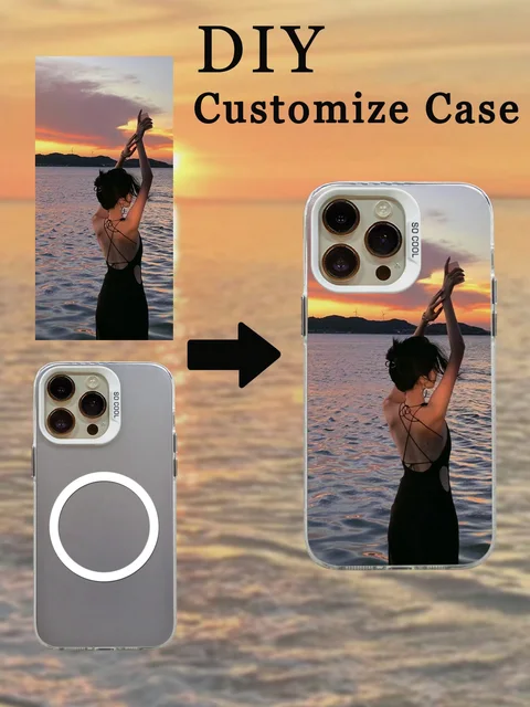 Personalized Photo Magnetic Case For iPhone 16 15 14 13 12 11 Pro Xs Max X XR 16e 7 8 Plus SE 2020 2022 Protector Phone Cover 1