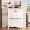Entryway Shoe Storage,Flip Drawers ,Shoe Storage Cabinet, Shoe Cabinet with Drawer, for Entryway,Freestanding 6