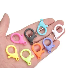 

10 PC Mixed Candy Color Plastic Lobster Clasp Hooks Keychain End Connectors for Jewelry Making DIY Chain Accessories Findings