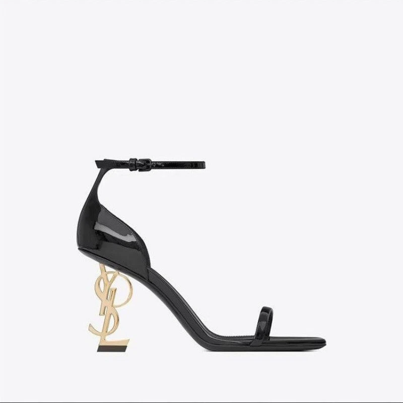 High Heel Sandals Elegant Sexy Women's High Heels New High Quality Design Metal High Heel Patent Leather Banquet Zapatos De 5