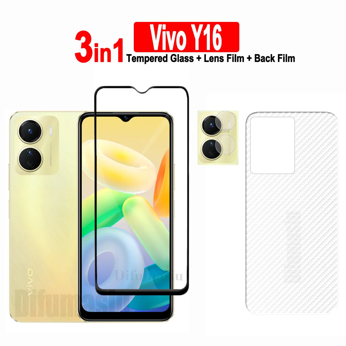 

For Vivo Y16 Tempered Glass Vivo Y36 Y35 Y100 / Y77 Y78 Y76 5G / Y33T Y33S Y22S Y21T Y20S Y02 Y15A Y15S Screen Protector