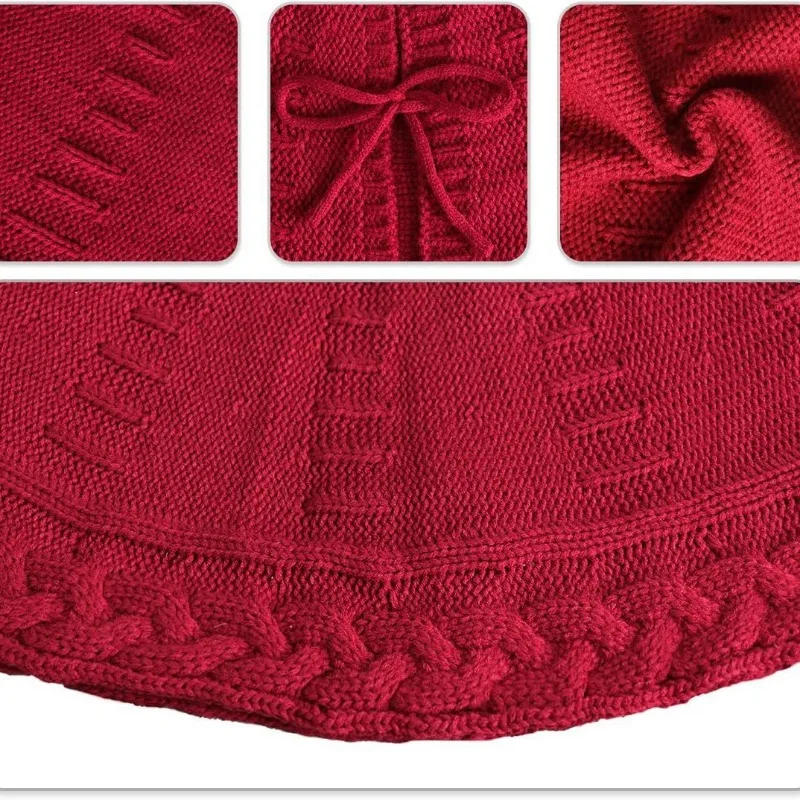 Christmas Tree Skirt Christmas Tree Skirt Knitted Tree Skirt Apron Christmas Decorations Gifts Home Decorations