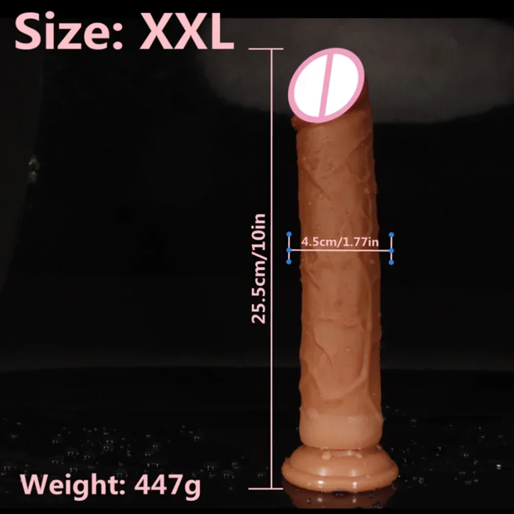 5 Sizes Realistic Dildos Double Silicone Soft Big Penis Powerful Suction Cup for Woman and Man 18+