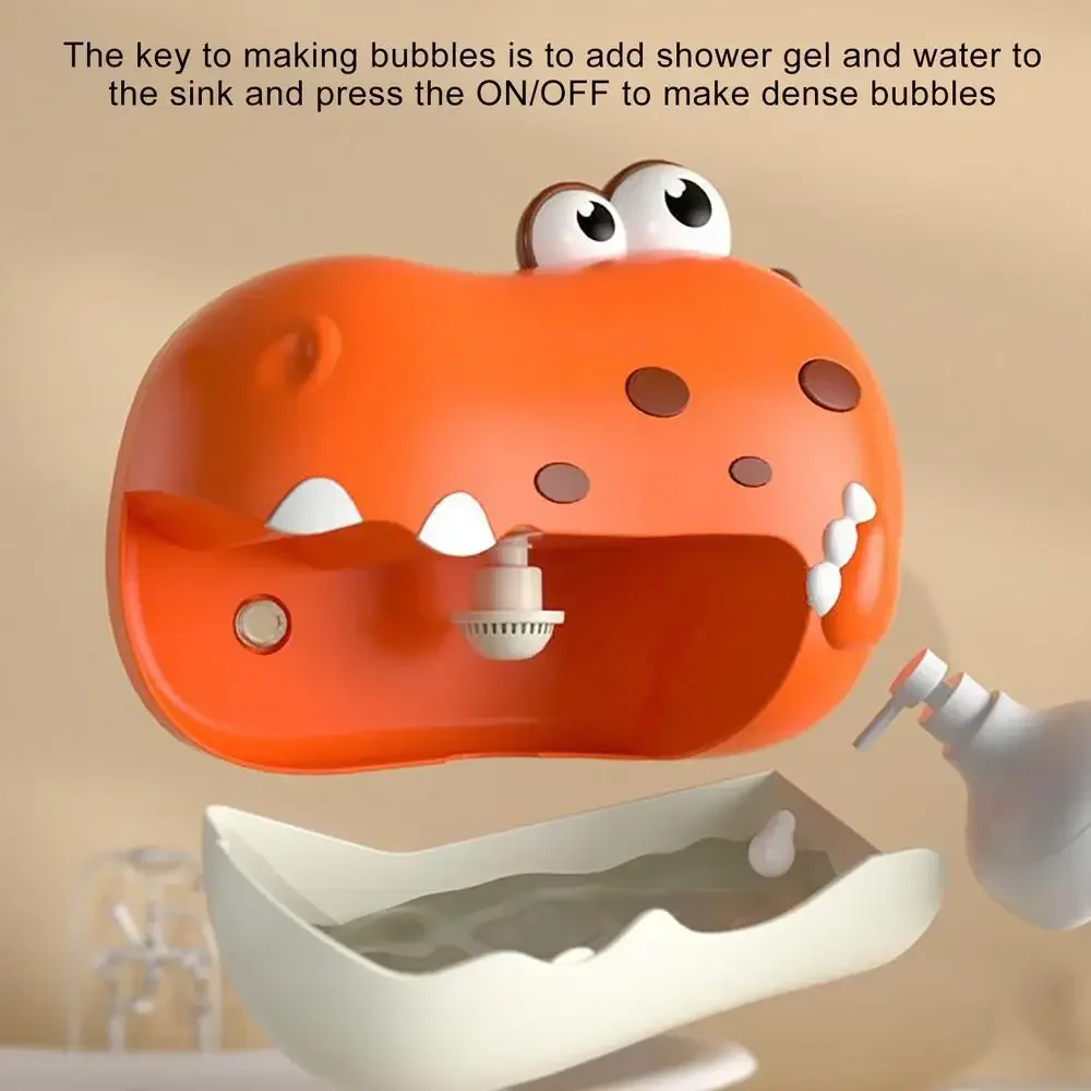 Plastic Dinosaur Bubble Bath Toy with Music for Kids