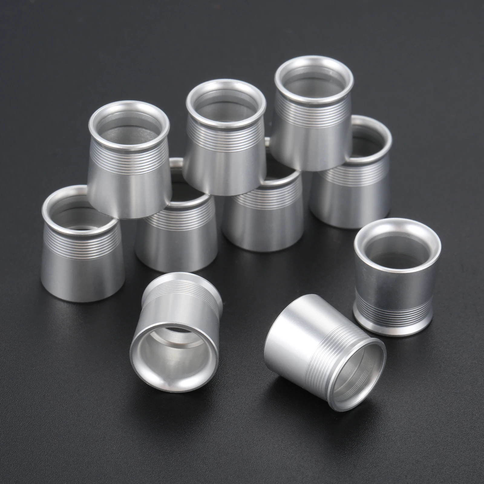 10Pcs Aluminum Golf Ferrules for 0.335 or 0.370 Tips Irons Shaft Adapter Sleeve Ferrules Driver Club Shafts Ball Connection Ring 5
