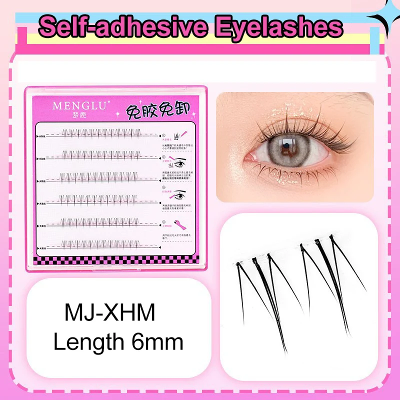 Self Adhesive Eyelashes Cluster Lashes No Glue Individual Lashes  Soft  Idol Lash Clusters Reusable Self Adhesive Lashes