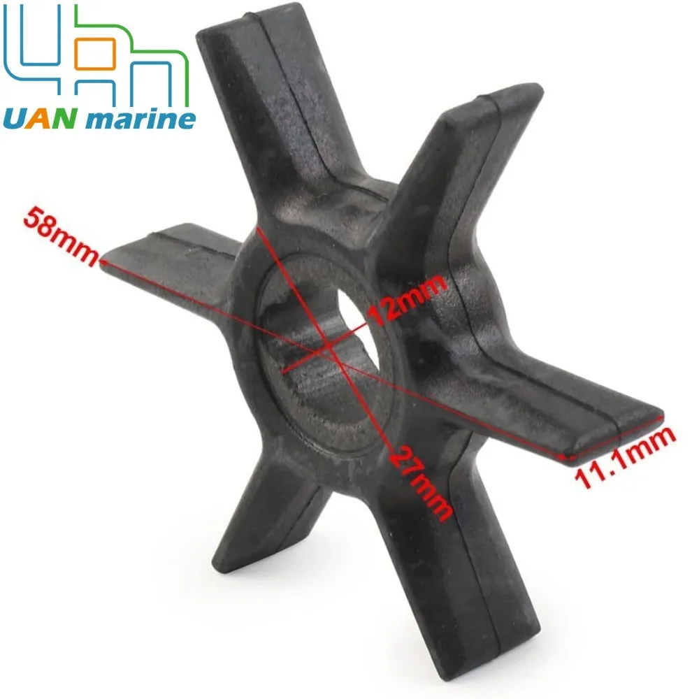 Water Pump Impeller for Mercury 6HP 8HP 9.9HP 10HP 15HP 47-42038 Force 47-42038-2 47 42038Q02 18-3062 9-45039 500318 outboard engine parts marine water pump water pump impeller kit