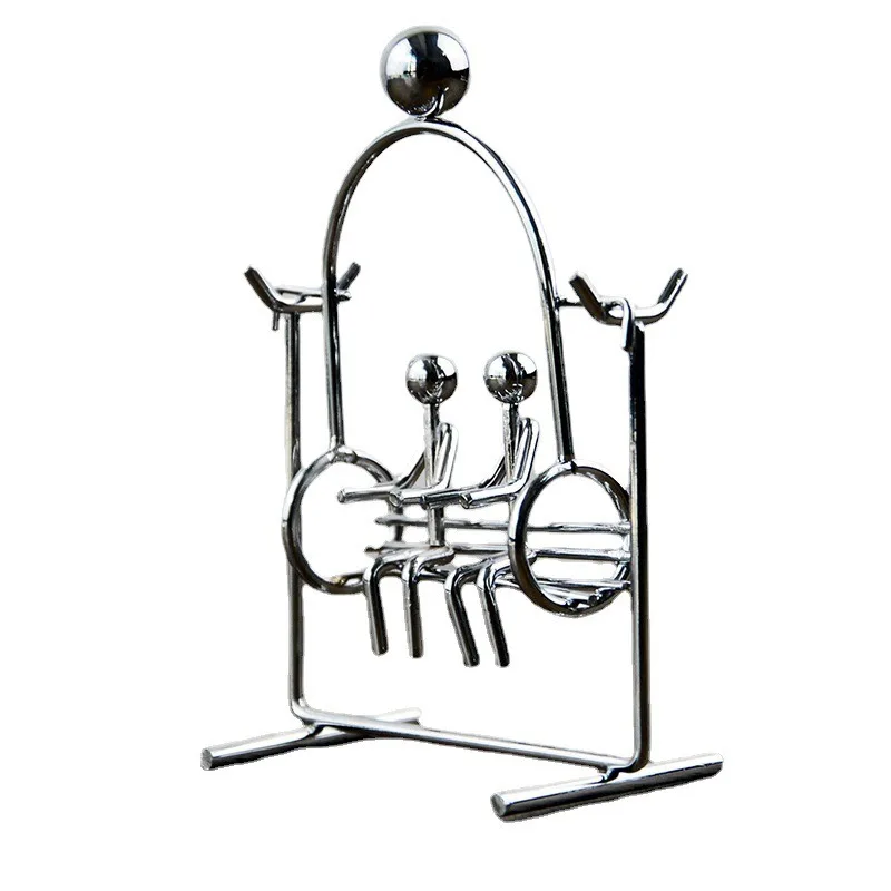 Lovers Swing Kinetic Art Balance Manual Swing Physical Mechanics Decompression Home Office Desktop Decoration Gift For Child