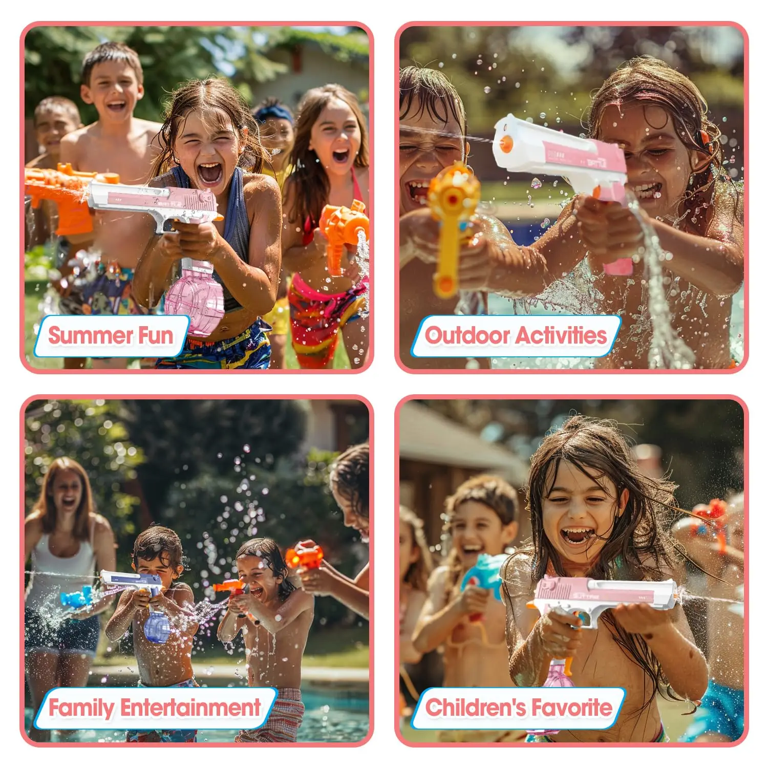 Summer Toys Water Gun Full Automatic Electric Shooting Water Gun Toy Children Outdoor Beach Fight Toy Boy Girl Gifts