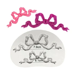 Silicone Bow Mold for Cake Decorating and Baking (Chocolate)
