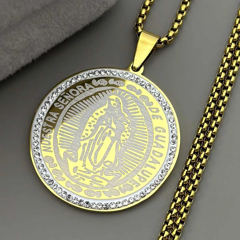 Virgin Mary Crystal Pendant 1