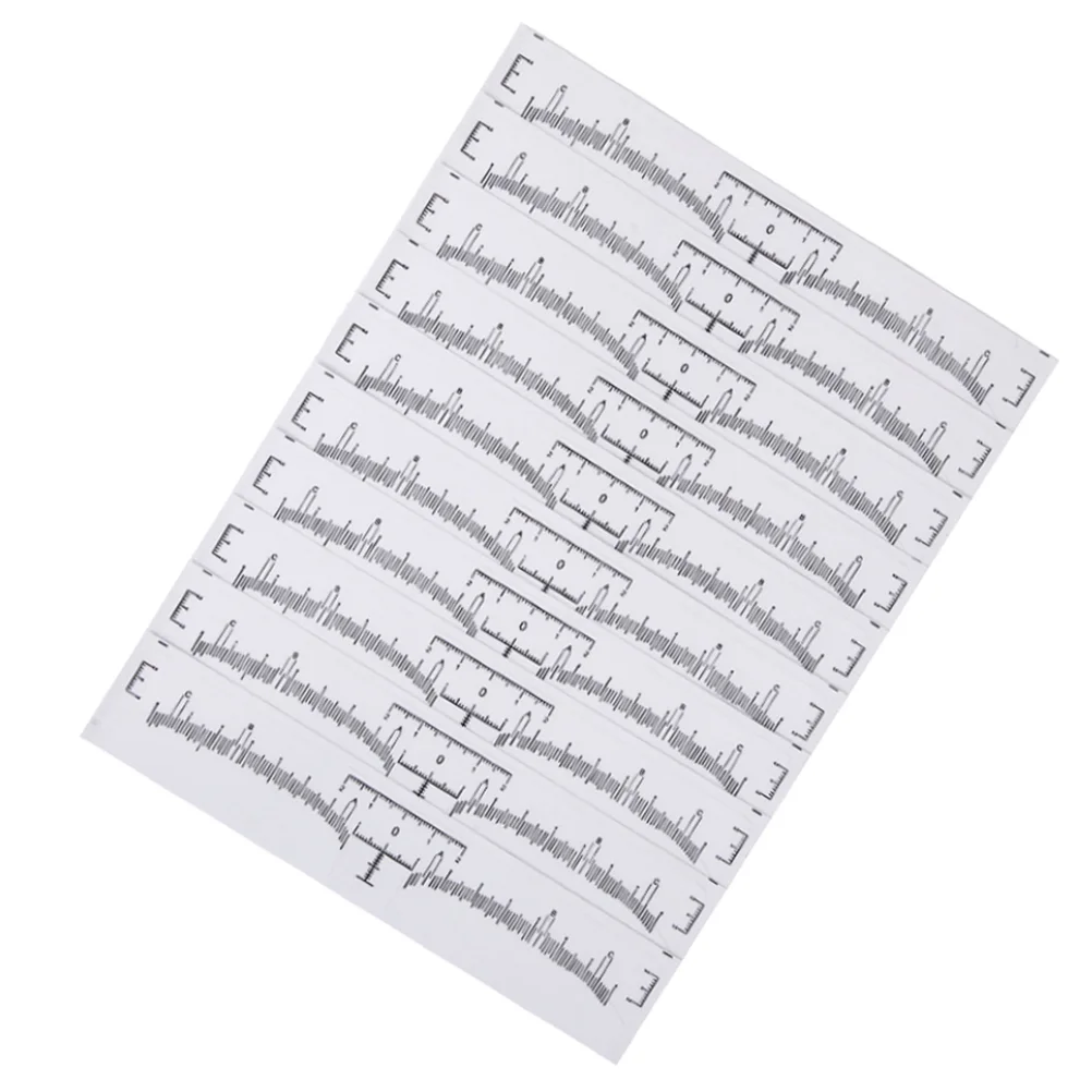 

100 Pcs Disposable Eyebrow Ruler Vernier Caliper Mini Measure Tool Flexible Gauge Portable Shaper