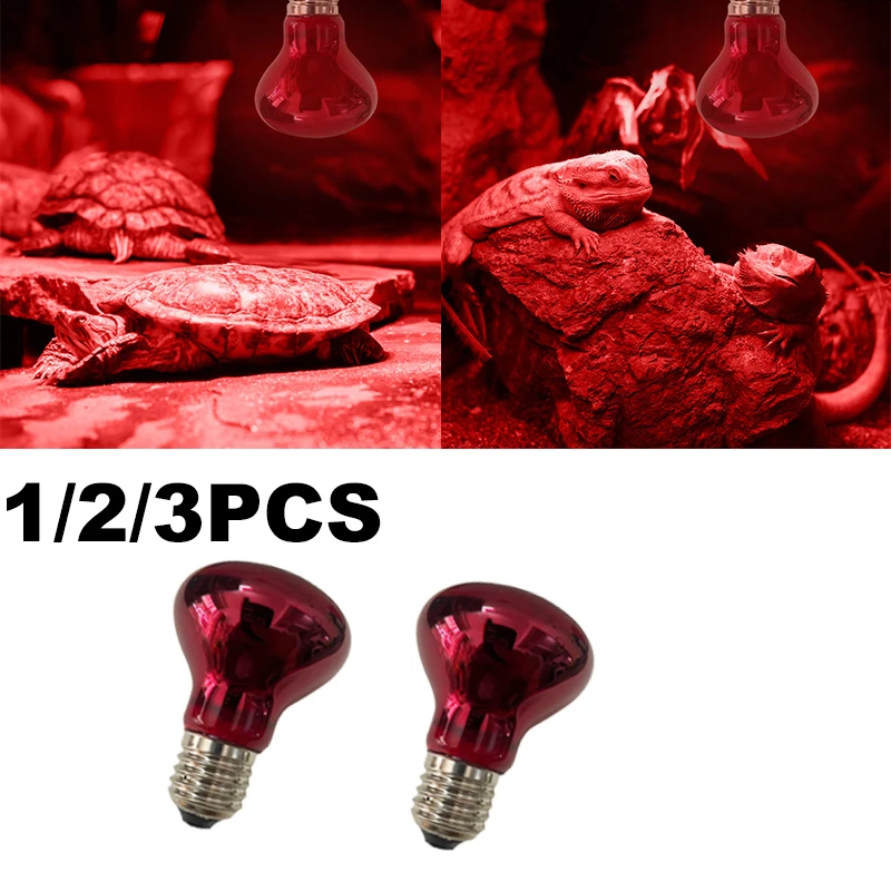 1/2/3PCS LED Red Reptile Night Light UVA Infrared Heat Lamp Bulb for Snake Lizard Reptile 60W 75W 100W reptile heating lamp,reptile light bulb,reptile lamp bulb