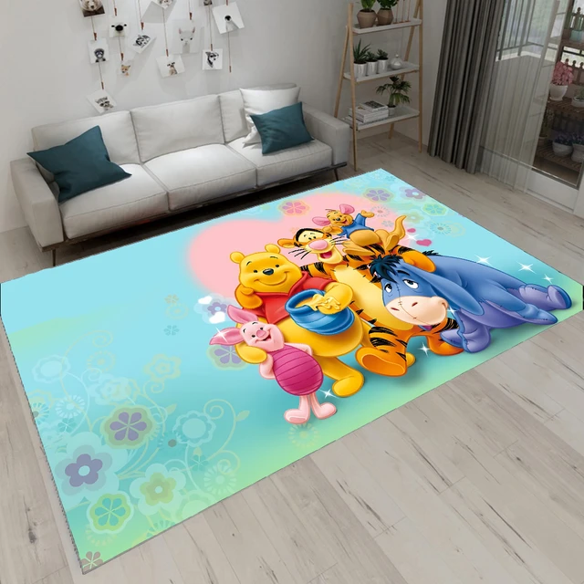 Alfombras infantiles para sala de juegos, alfombrilla de área de Winnie the  Pooh, bonita alfombra de