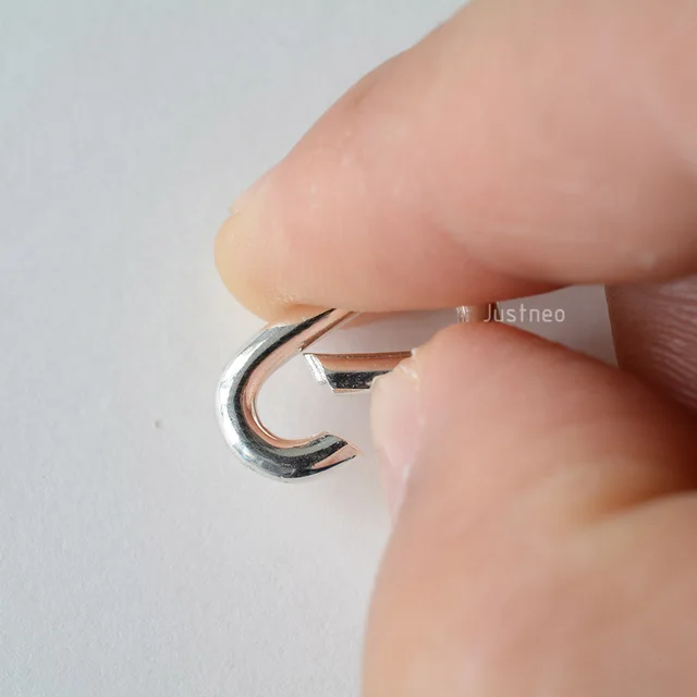 1 Anillo Partido De 8 Mm De Plata Esterlina .925 Dijes Llaveros