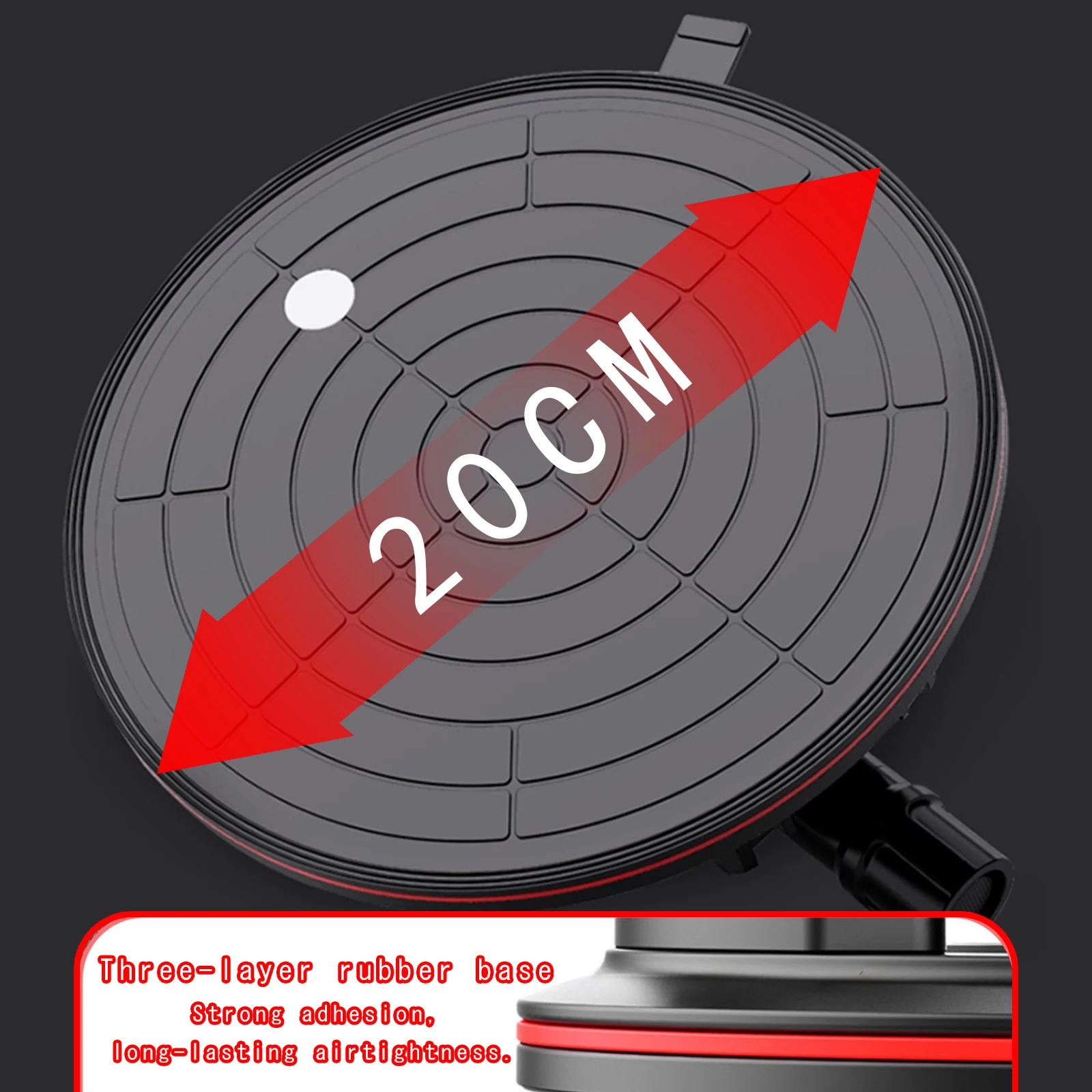 ZANSONG Glass Suction Cup with Pressure Gauge for Glass Handling Tile Handling and Slab Handling 20mm Rubber Base