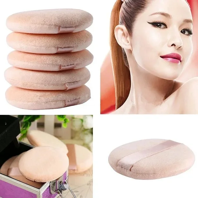 Borla de maquillaje redonda profesional: Pack 5/10 Pcs Suave | Emoape