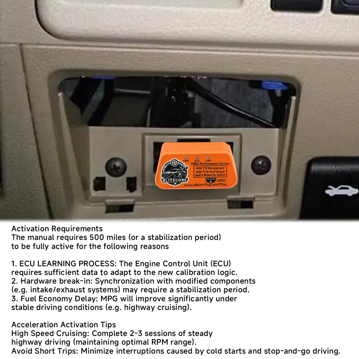 2025 OBD2 Performance Device BlitzCore OBD2 Fuel Saver and Tuner Save More Power Chip Support All models From 1995 to 2025