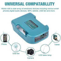 For Makita 18V With USB With Type-C Battery Holder For Makita 18V Battery BL1840 BL1850 BL1860 Charger Adapter Fast Charging 3