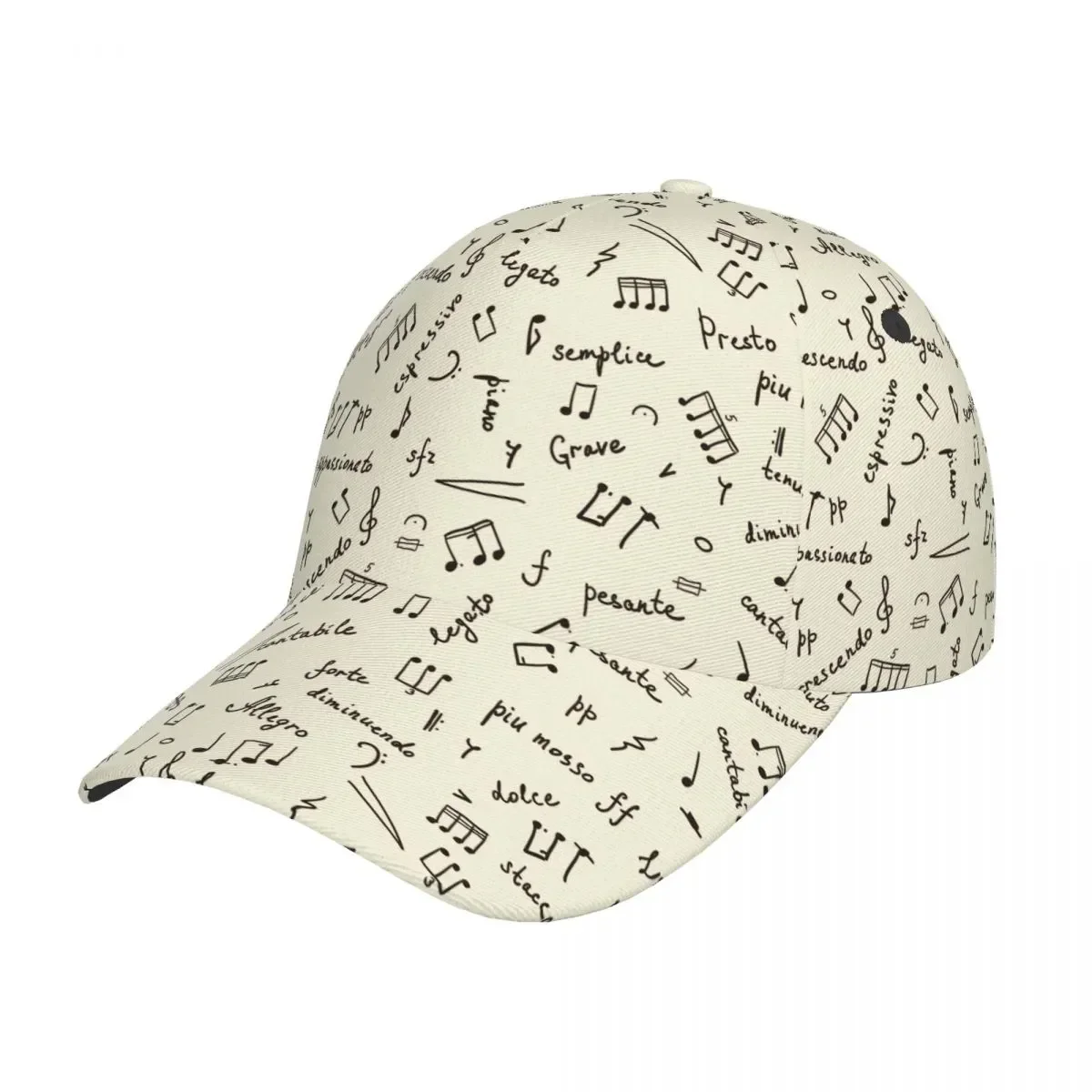 

New Arrival Musical Signs Music Notes Golf Cap for Men Women Casquette Outdoor Golf Adjustable Fit Hats Cap