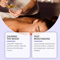 Huile essentielle de lavande hydratante pour le corps, lissage de la peau, doux, soulagement du Stress, douleurs musculaires, aide au sommeil, Spa, huile de Massage relaxante 4