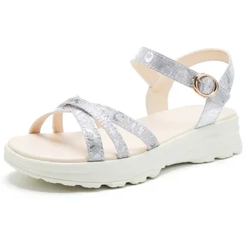 Hypersoft 여성용 미끄럼 방지 샌들 슬리퍼, 목욕 신발, 용수철 샌들 스니커즈, 스포츠 패션, 스포츠 스트리트