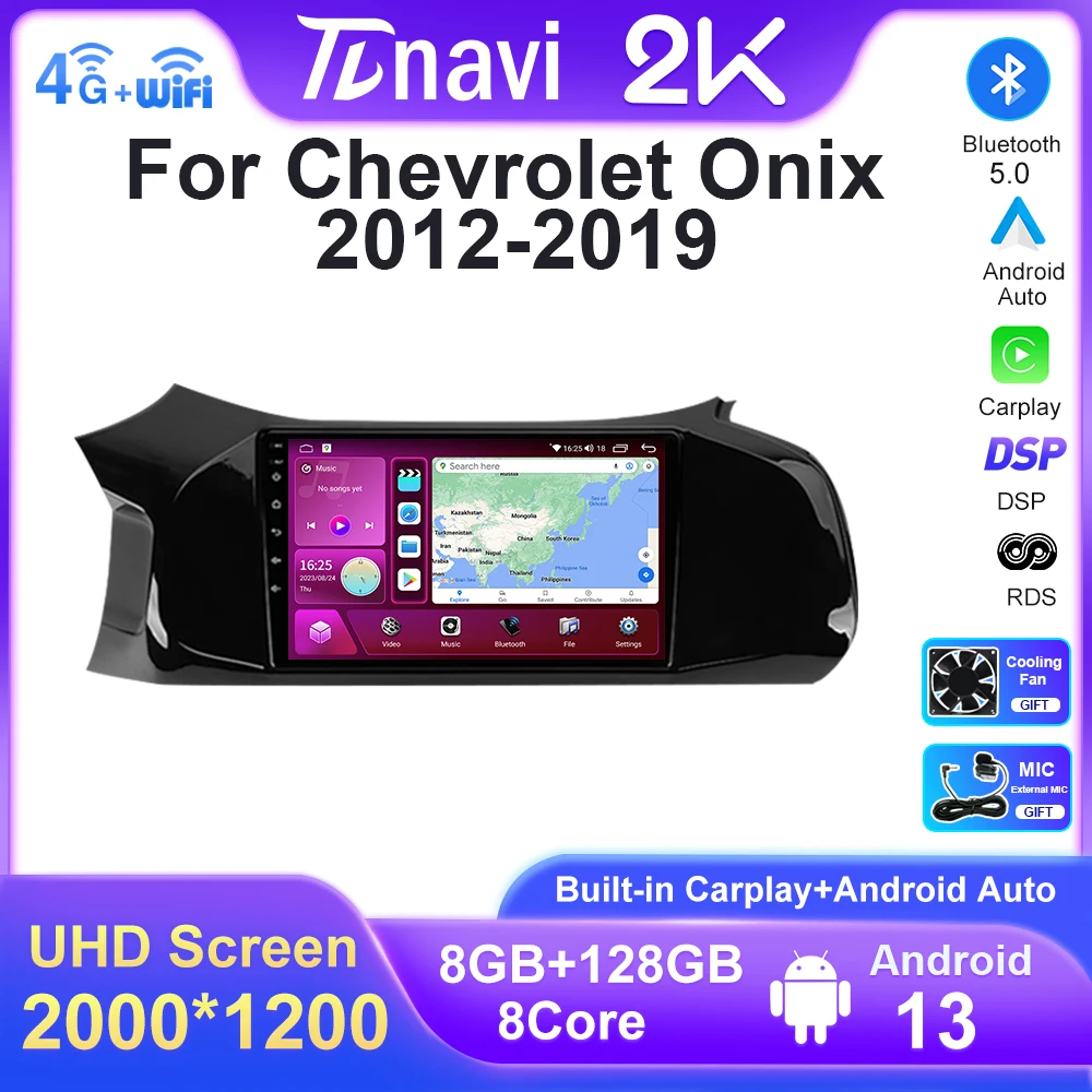 

2 Din Android 13 Auto Car Radio Multimedia For Chevrolet Onix 2012 2013 2014 2015 - 2019 Stereo GPS Navigation CarPlay autoradio