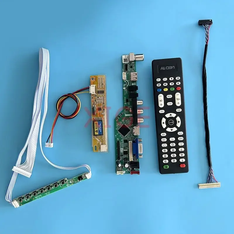 

Плата контроллера подходит для LTD141EA0D LTD141EA0V LTD141EACV 1024*768, ЖК-экран, аналоговый ТВ 1CCFL IR + USB + AV + HDMI + VGA LVDS, 30-контактный Комплект «сделай сам»