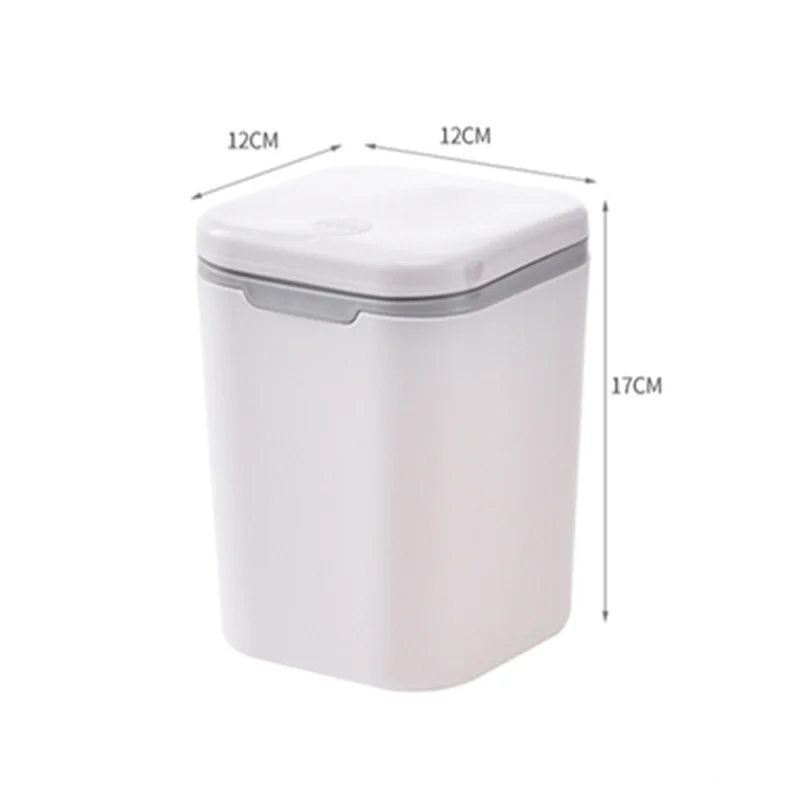 Mini Trash Can Organizer For Desktop Open Automatically Dustbin Wastebasket Container Detachable Garbage Basket For Household