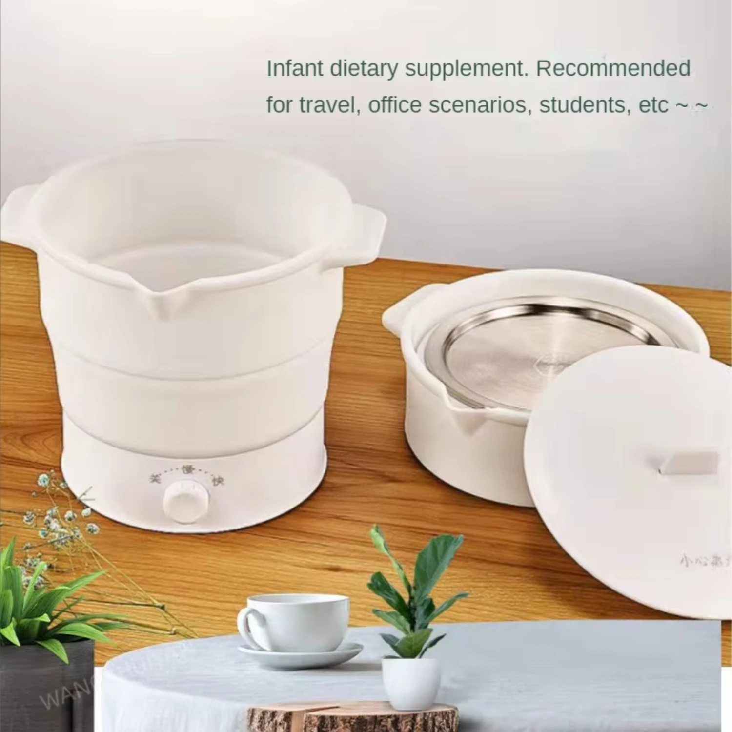 Folding Silicone  Kettle Travel Water Heating Boiler Noodles Soup Pot Food Cooker Hotpot Cooking Skillet 3