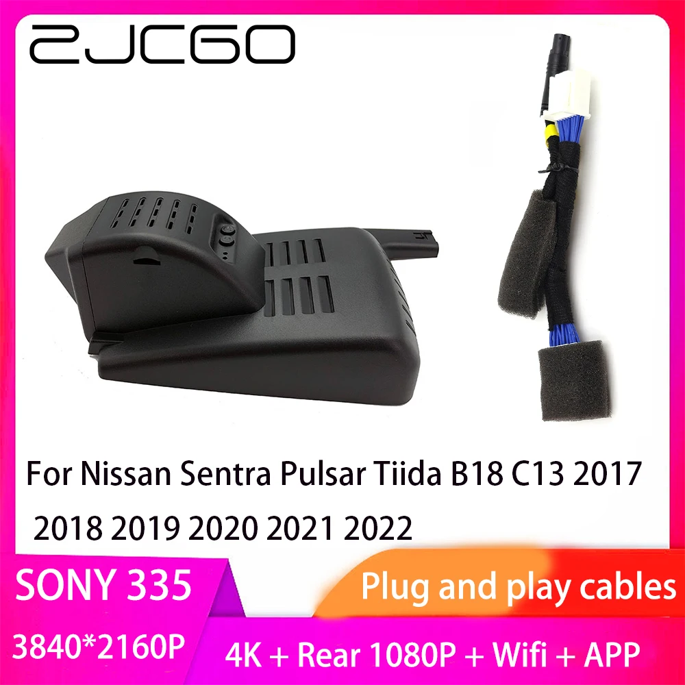 

ZJCGO Plug and Play DVR Dash Cam 4K 2160P Video Recorder for Nissan Sentra Pulsar Tiida B18 C13 2017 2018 2019 2020 2021 2022