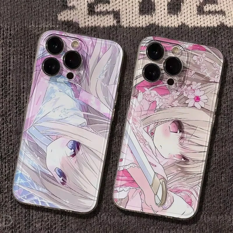 Cute Pink Cherry Blossom Girl Phone Case